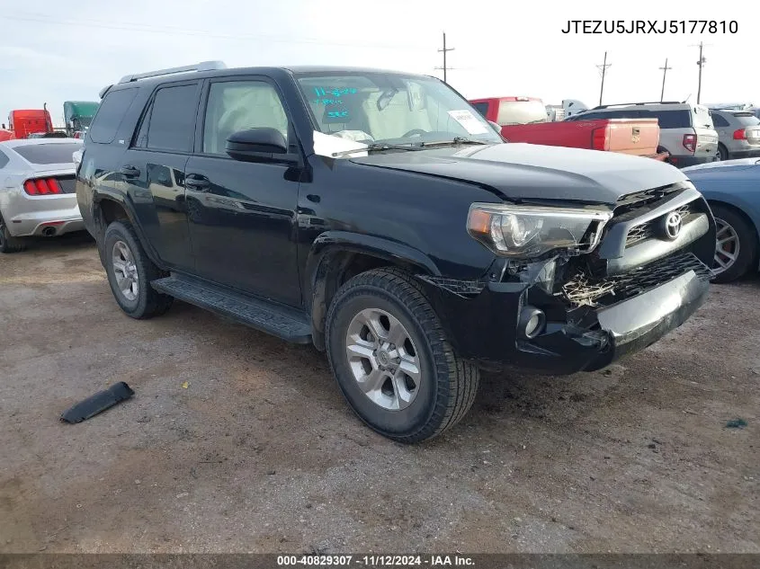 2018 Toyota 4Runner Sr5 VIN: JTEZU5JRXJ5177810 Lot: 40829307