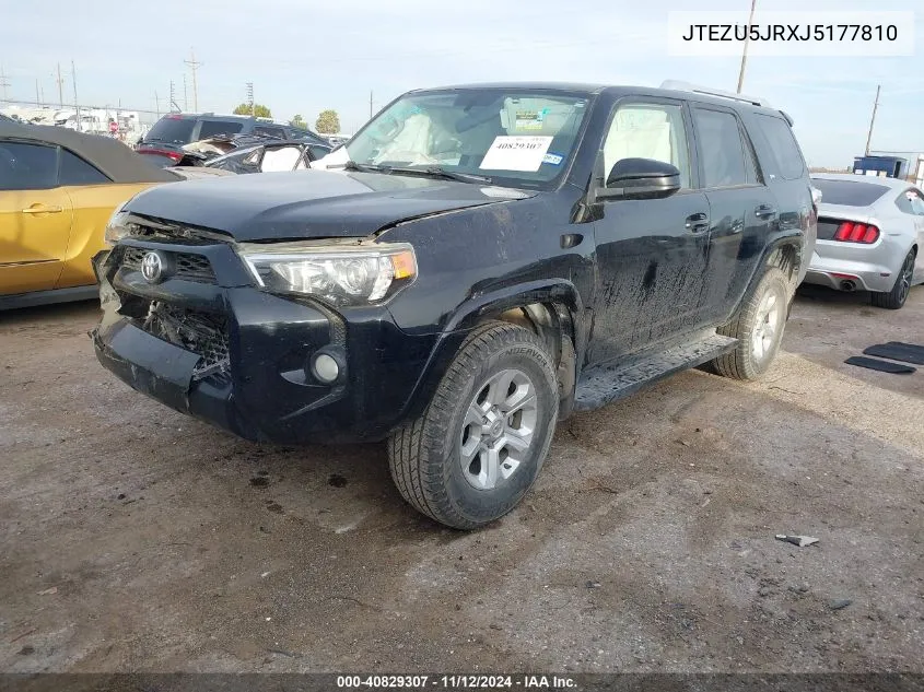 2018 Toyota 4Runner Sr5 VIN: JTEZU5JRXJ5177810 Lot: 40829307