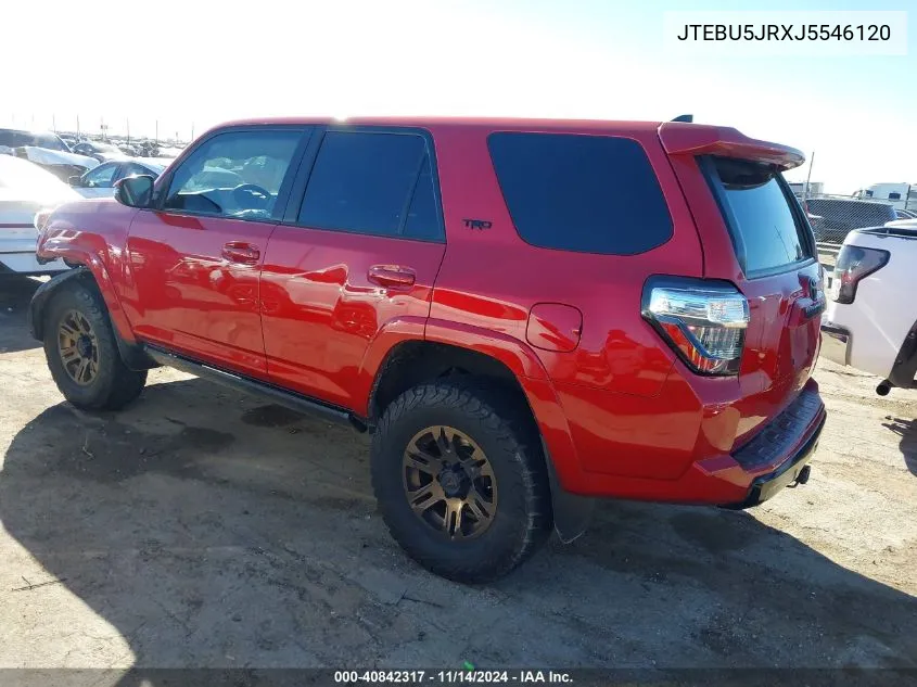 2018 Toyota 4Runner Sr5 Premium VIN: JTEBU5JRXJ5546120 Lot: 40842317