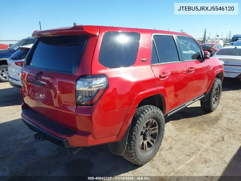 2018 Toyota 4Runner Sr5 Premium VIN: JTEBU5JRXJ5546120 Lot: 40842317