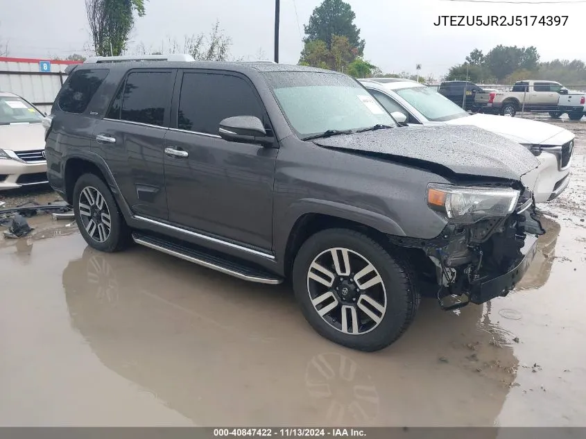 2018 Toyota 4Runner Limited VIN: JTEZU5JR2J5174397 Lot: 40847422