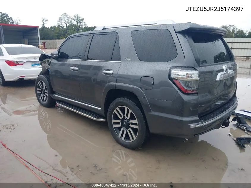 2018 Toyota 4Runner Limited VIN: JTEZU5JR2J5174397 Lot: 40847422