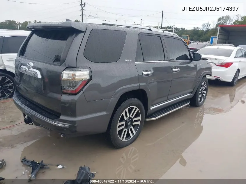 2018 Toyota 4Runner Limited VIN: JTEZU5JR2J5174397 Lot: 40847422