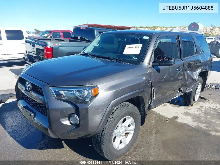 2018 Toyota 4Runner Sr5 VIN: JTEBU5JR1J5604888 Lot: 40862541