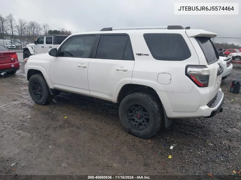 2018 Toyota 4Runner Trd Pro VIN: JTEBU5JR6J5574464 Lot: 40880836