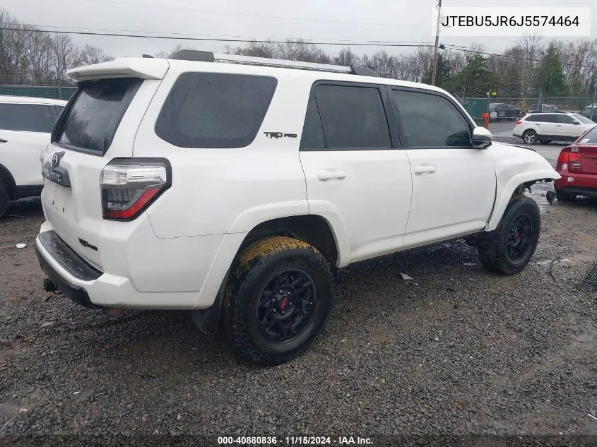 2018 Toyota 4Runner Trd Pro VIN: JTEBU5JR6J5574464 Lot: 40880836