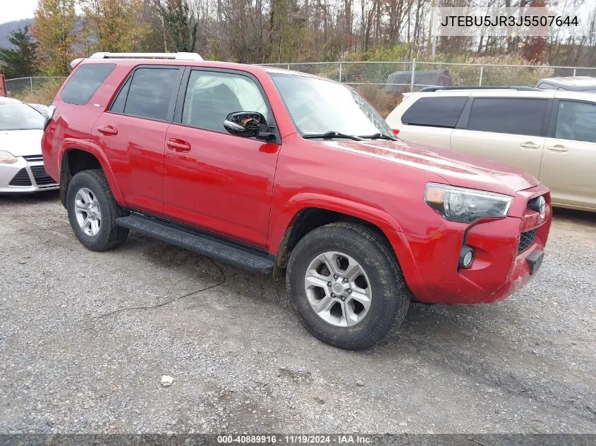 2018 Toyota 4Runner Sr5 Premium VIN: JTEBU5JR3J5507644 Lot: 40889916