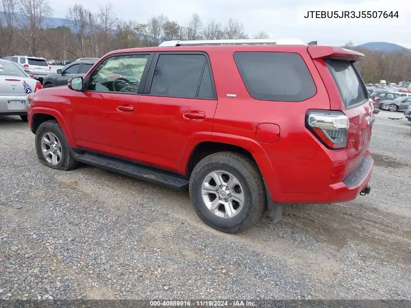 2018 Toyota 4Runner Sr5 Premium VIN: JTEBU5JR3J5507644 Lot: 40889916