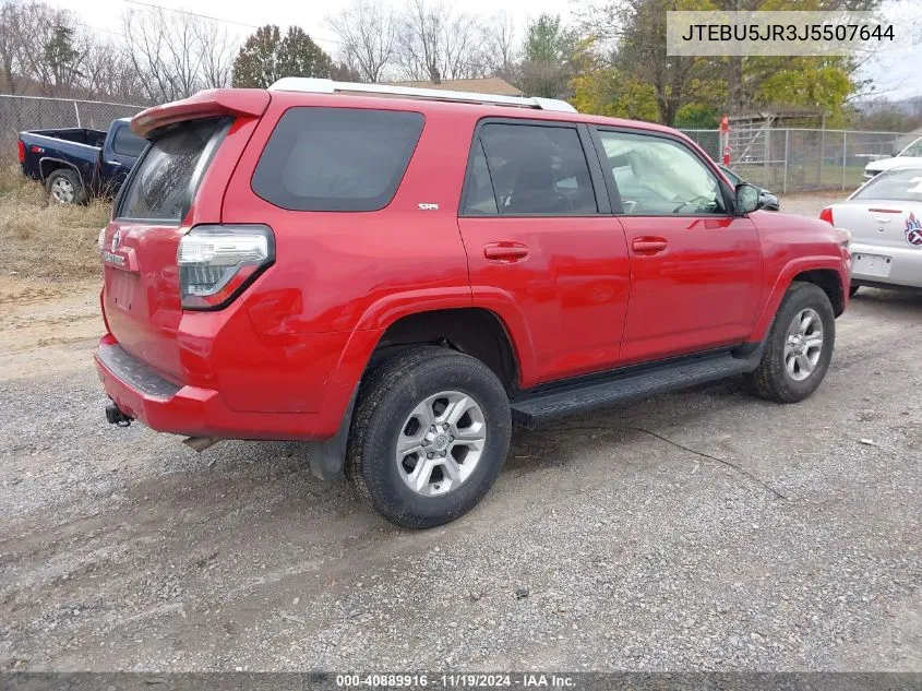 2018 Toyota 4Runner Sr5 Premium VIN: JTEBU5JR3J5507644 Lot: 40889916