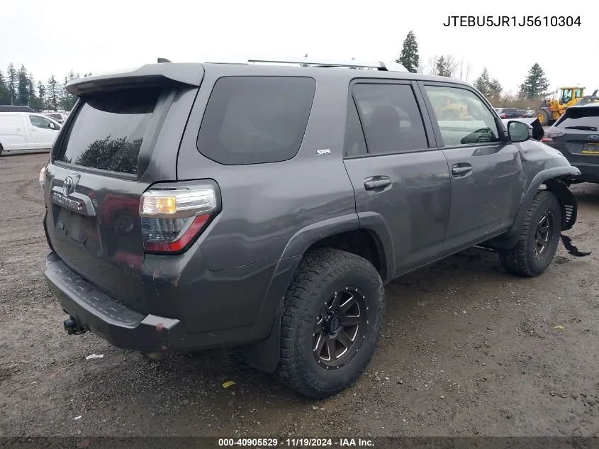 2018 Toyota 4Runner Sr5 VIN: JTEBU5JR1J5610304 Lot: 40905529