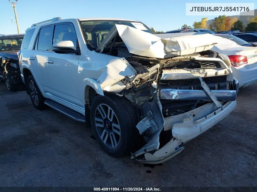 2018 Toyota 4Runner Limited VIN: JTEBU5JR7J5541716 Lot: 40911994