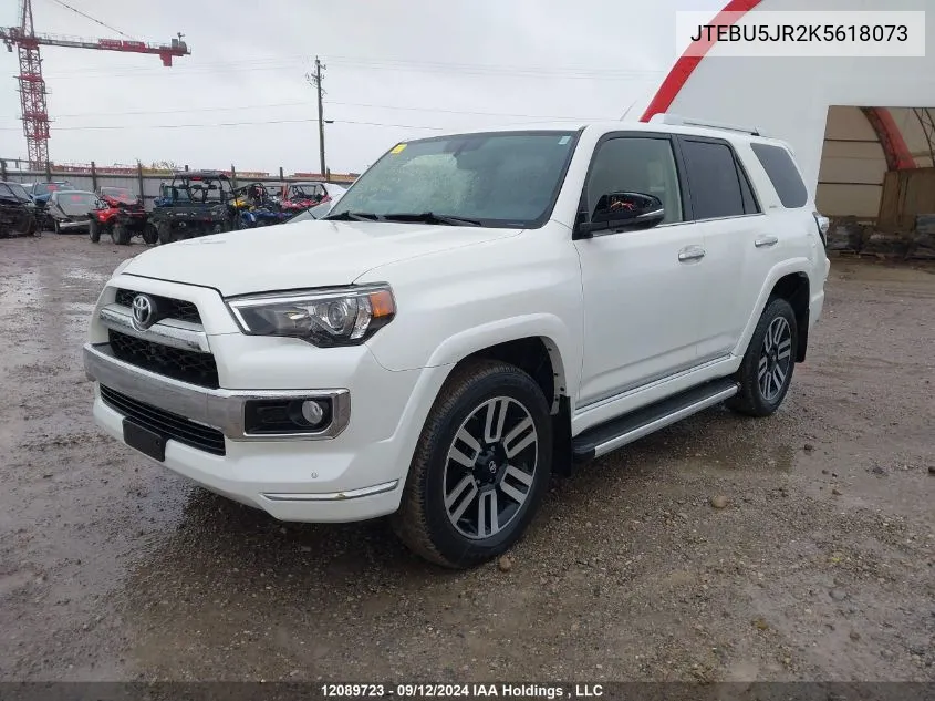 JTEBU5JR2K5618073 2019 Toyota 4Runner Sr5