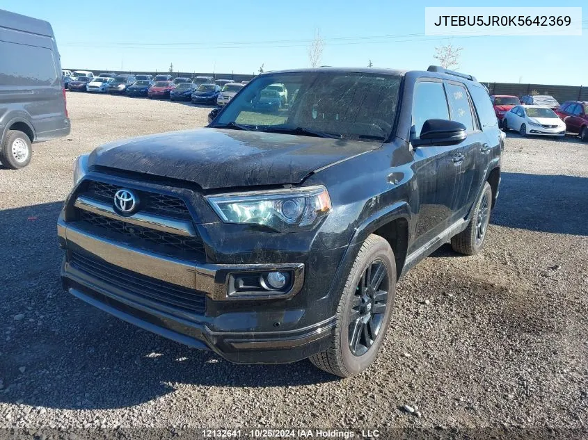 2019 Toyota 4Runner Sr5 VIN: JTEBU5JR0K5642369 Lot: 12132641