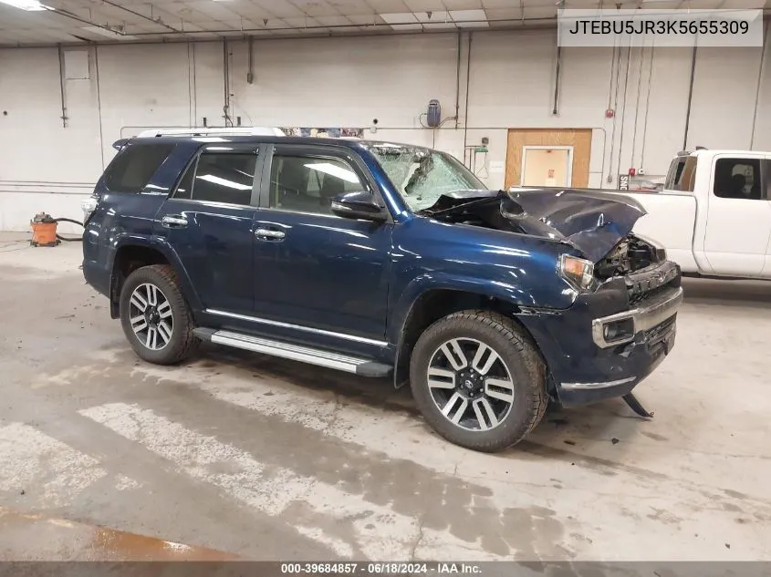 2019 Toyota 4Runner Limited VIN: JTEBU5JR3K5655309 Lot: 39684857