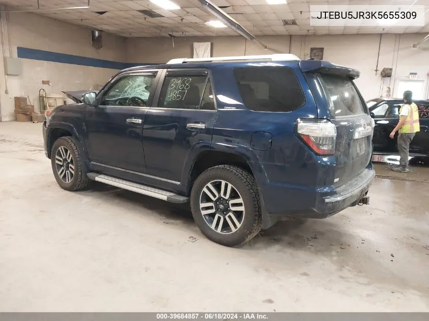 2019 Toyota 4Runner Limited VIN: JTEBU5JR3K5655309 Lot: 39684857