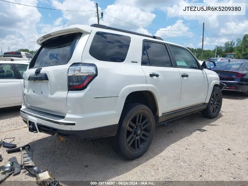 JTEZU5JR6K5209380 2019 Toyota 4Runner Limited Nightshade