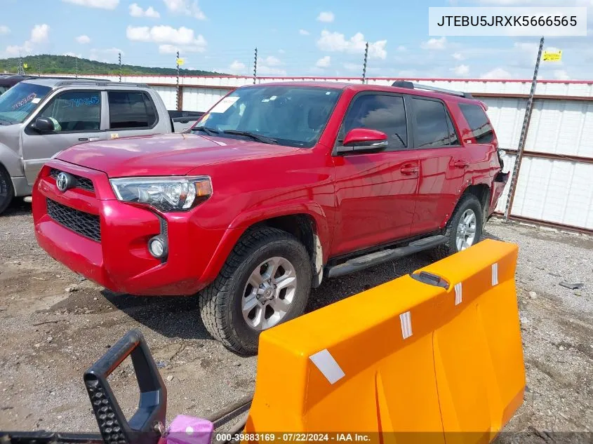 2019 Toyota 4Runner Sr5 Premium VIN: JTEBU5JRXK5666565 Lot: 39883169