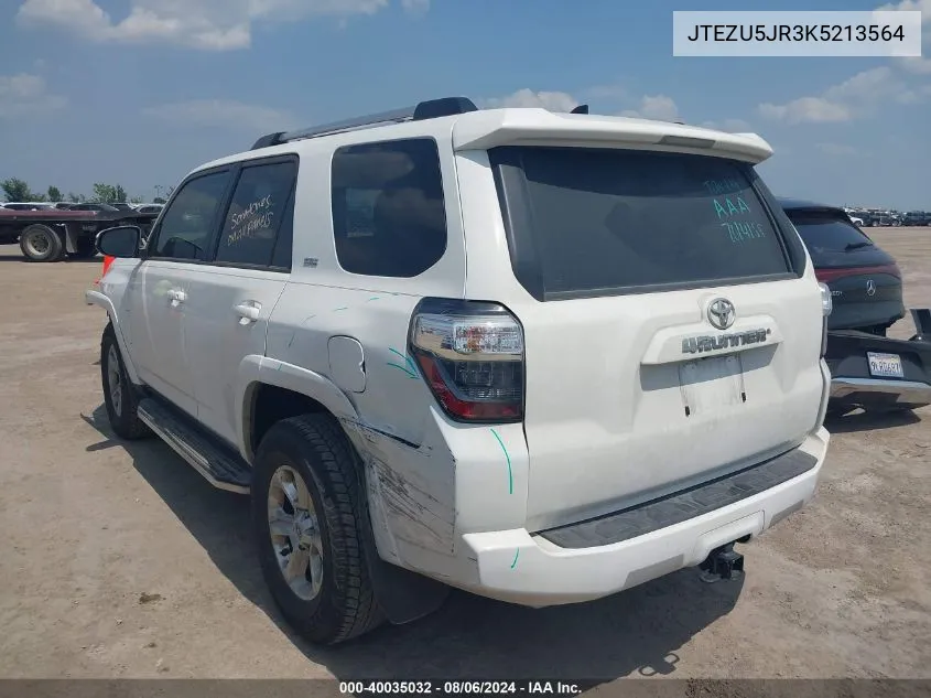 2019 Toyota 4Runner Sr5 Premium VIN: JTEZU5JR3K5213564 Lot: 40035032