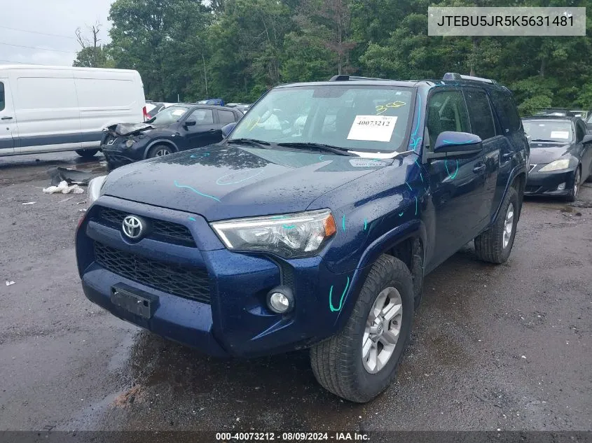 JTEBU5JR5K5631481 2019 Toyota 4Runner Sr5