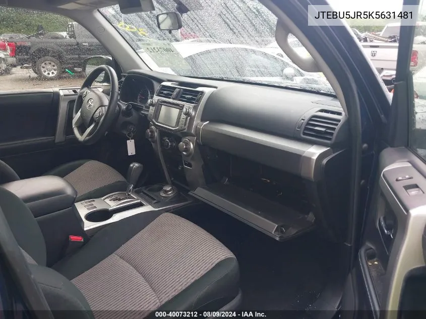 JTEBU5JR5K5631481 2019 Toyota 4Runner Sr5