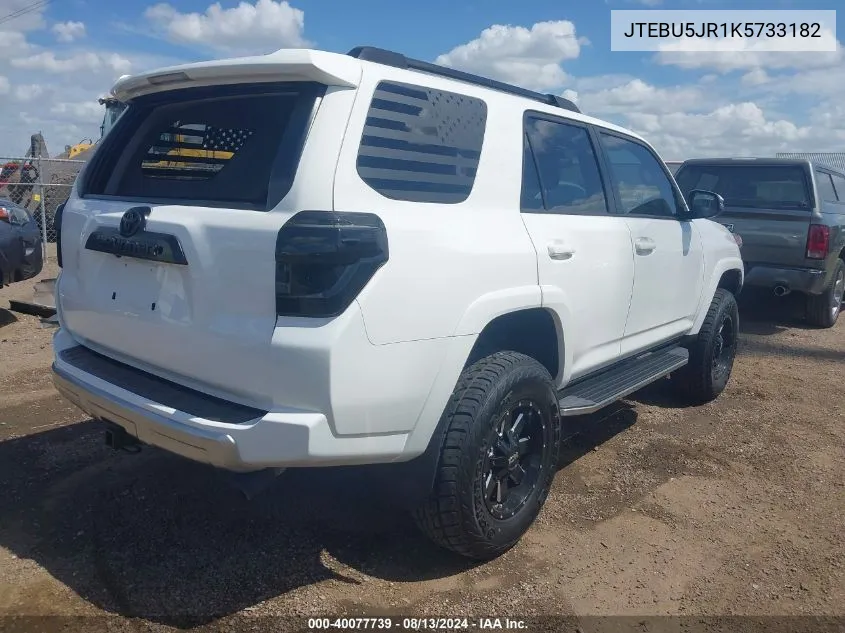 JTEBU5JR1K5733182 2019 Toyota 4Runner Trd Off Road Premium