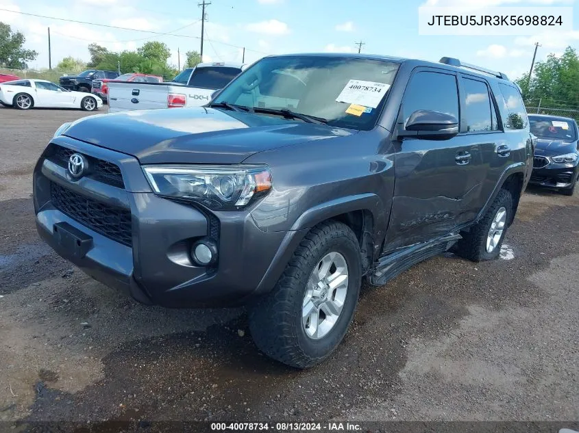 2019 Toyota 4Runner Sr5 Premium VIN: JTEBU5JR3K5698824 Lot: 40078734