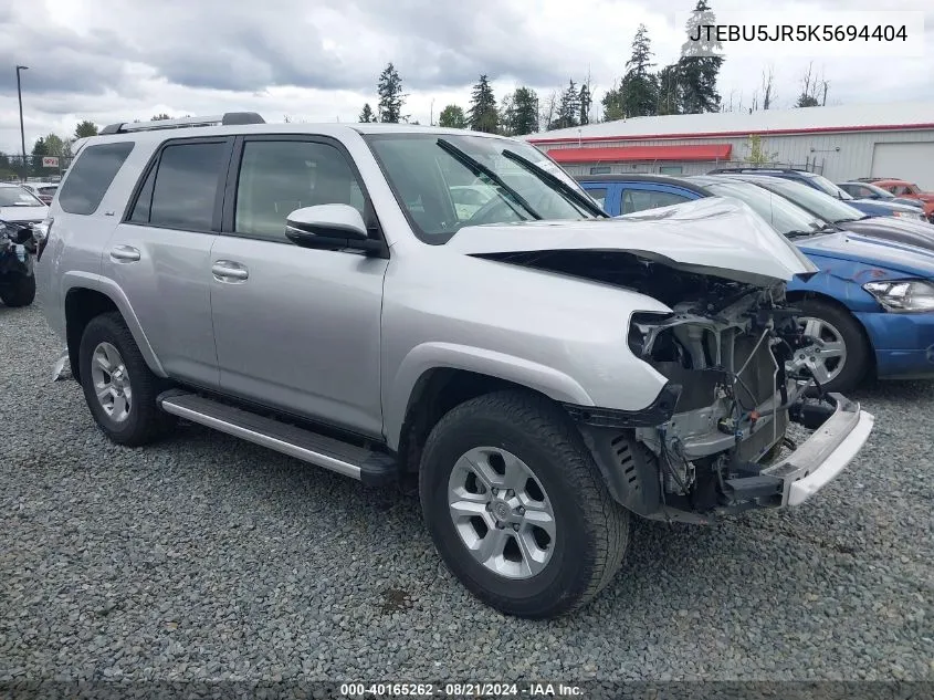 2019 Toyota 4Runner Limited/Limited Nightshade/Sr5/Sr5 Premium/Trd Off Road/Trd Off Road Premium/Trd Pro VIN: JTEBU5JR5K5694404 Lot: 40165262