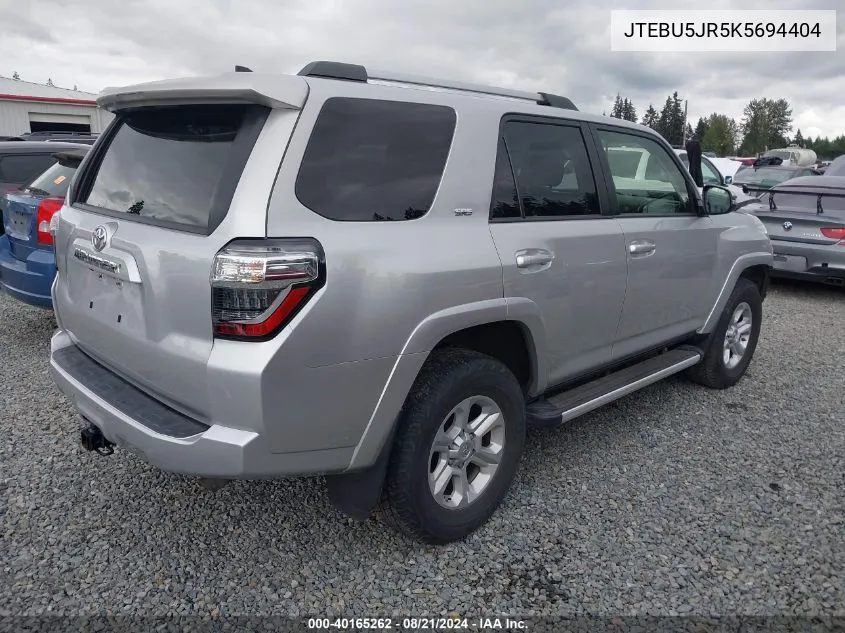 JTEBU5JR5K5694404 2019 Toyota 4Runner Limited/Limited Nightshade/Sr5/Sr5 Premium/Trd Off Road/Trd Off Road Premium/Trd Pro