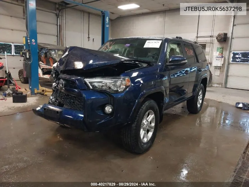 2019 Toyota 4Runner Sr5 Premium VIN: JTEBU5JR0K5637298 Lot: 40217829