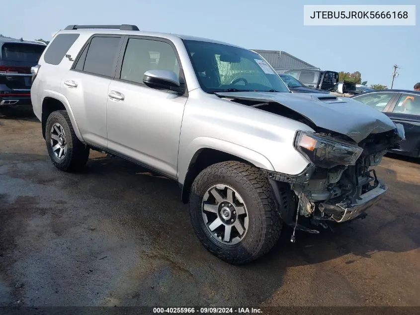 2019 Toyota 4Runner Trd Off Road VIN: JTEBU5JR0K5666168 Lot: 40255966