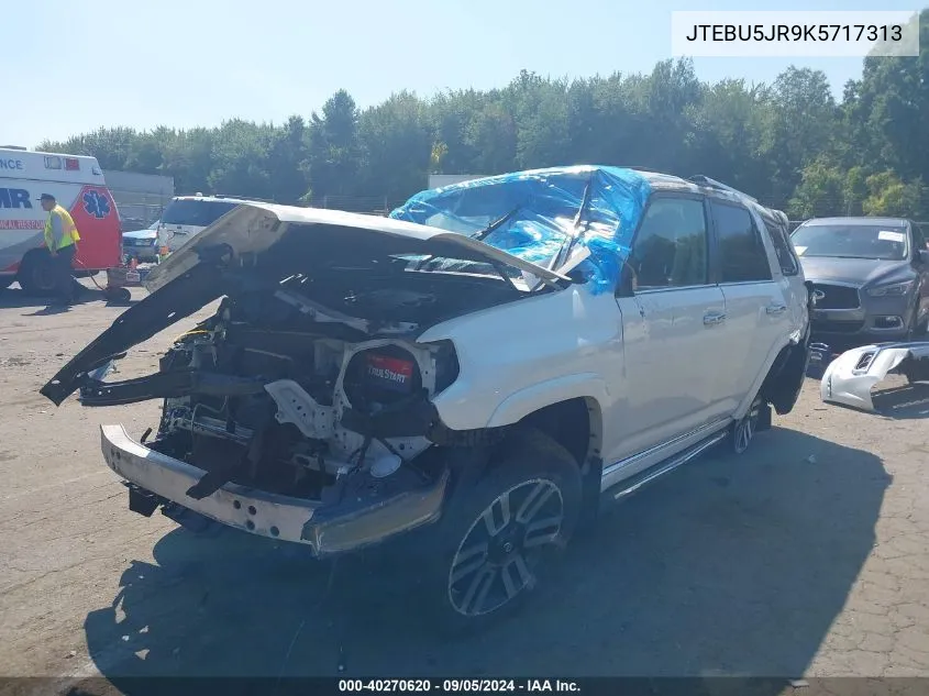 2019 Toyota 4Runner Limited VIN: JTEBU5JR9K5717313 Lot: 40270620