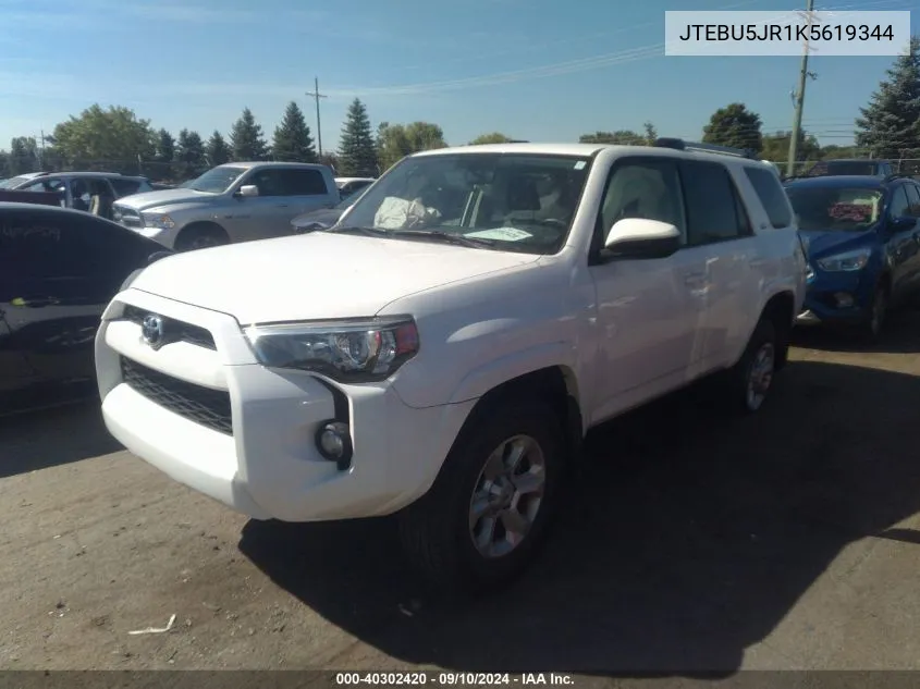 JTEBU5JR1K5619344 2019 Toyota 4Runner Sr5/Limited/Limited Night