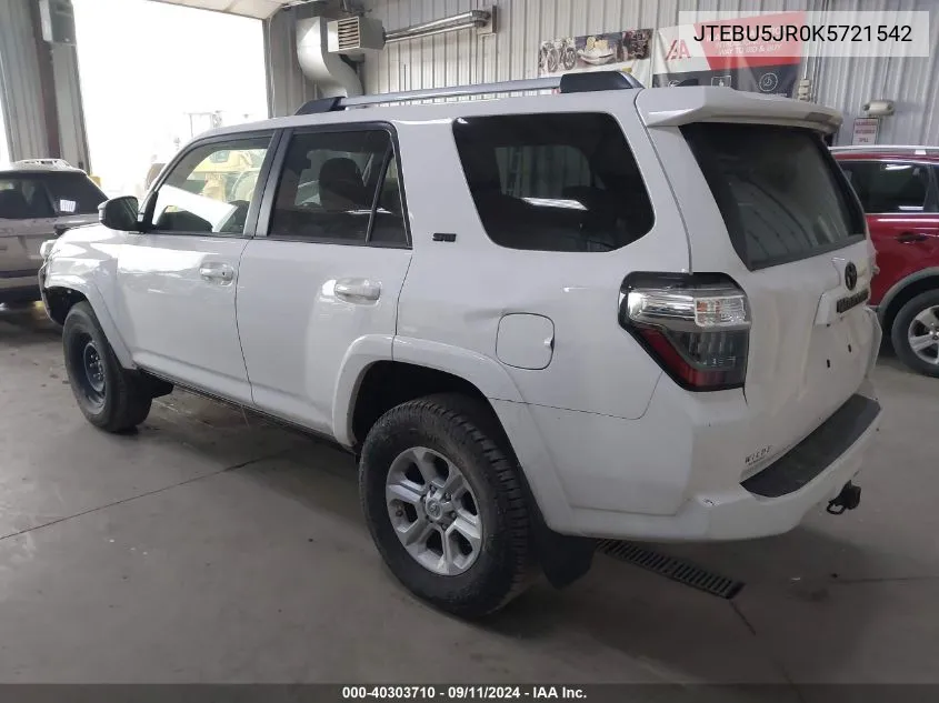 JTEBU5JR0K5721542 2019 Toyota 4Runner Sr5