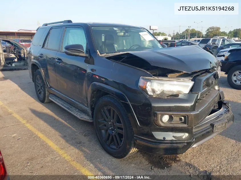 JTEZU5JR1K5194268 2019 Toyota 4Runner Sr5/Limited/Limited Night