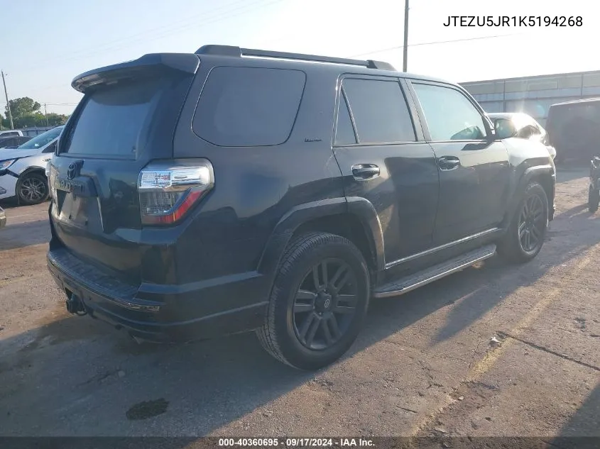 JTEZU5JR1K5194268 2019 Toyota 4Runner Sr5/Limited/Limited Night