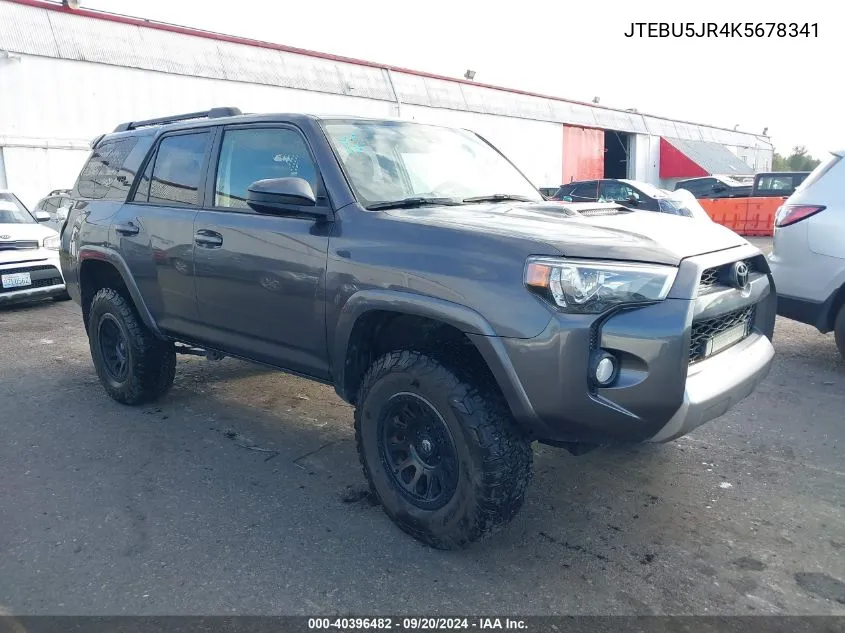 JTEBU5JR4K5678341 2019 Toyota 4Runner Trd Off Road