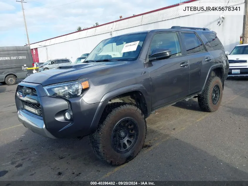 JTEBU5JR4K5678341 2019 Toyota 4Runner Trd Off Road