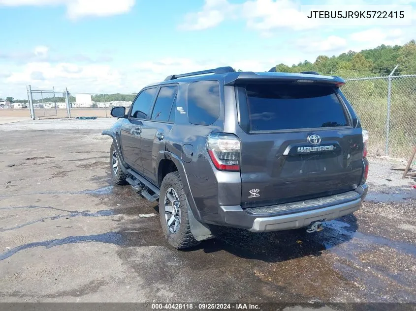 JTEBU5JR9K5722415 2019 Toyota 4Runner Trd Off Road Premium