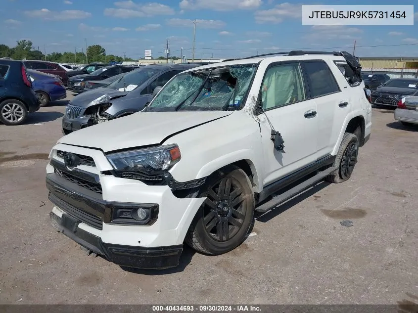 2019 Toyota 4Runner Limited Nightshade VIN: JTEBU5JR9K5731454 Lot: 40434693