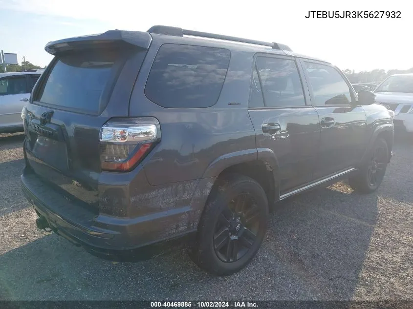 JTEBU5JR3K5627932 2019 Toyota 4Runner Sr5/Limited/Limited Night