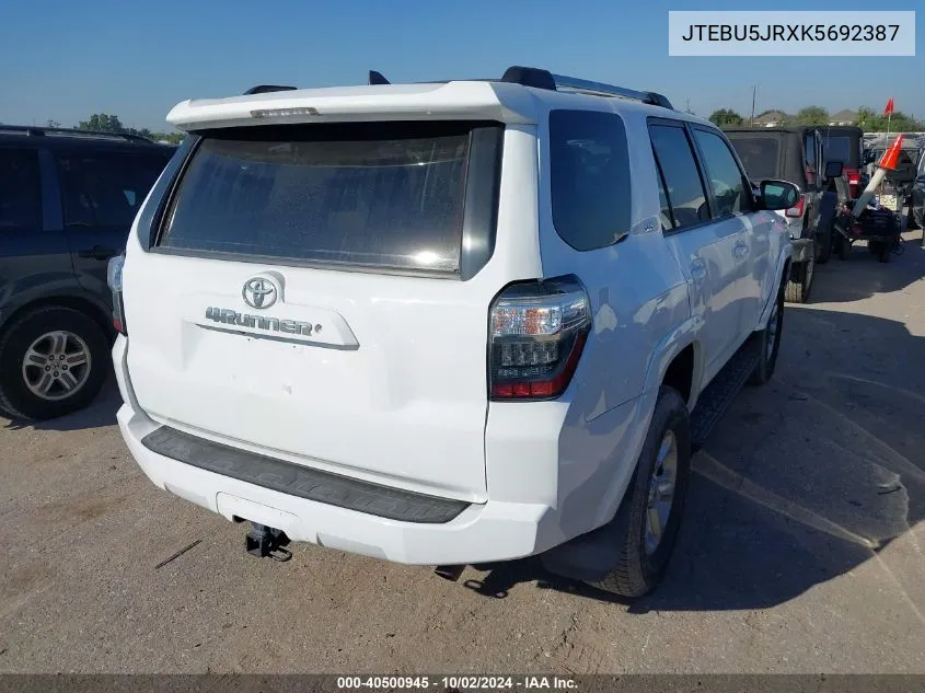 JTEBU5JRXK5692387 2019 Toyota 4Runner Sr5