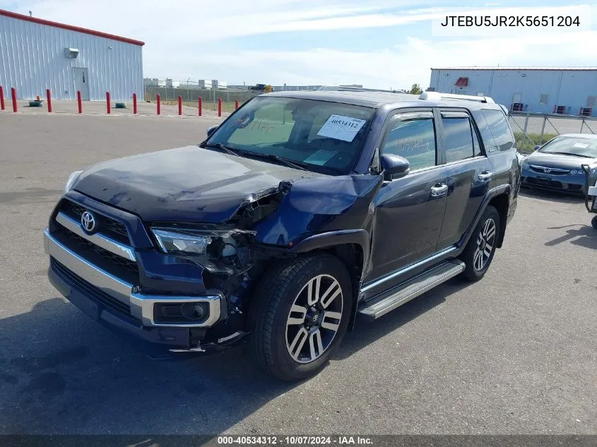 JTEBU5JR2K5651204 2019 Toyota 4Runner Limited