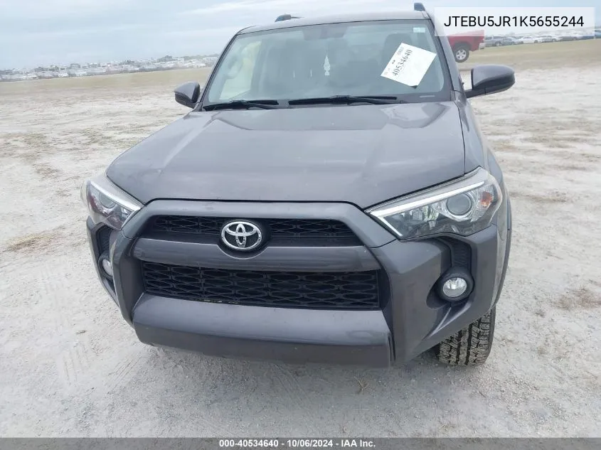 JTEBU5JR1K5655244 2019 Toyota 4Runner Sr5