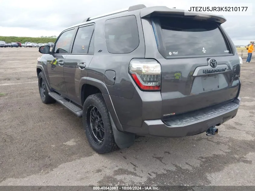 2019 Toyota 4Runner Sr5 VIN: JTEZU5JR3K5210177 Lot: 40543083