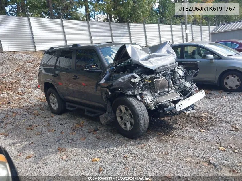 2019 Toyota 4Runner Sr5 Premium VIN: JTEZU5JR1K5191757 Lot: 40544539