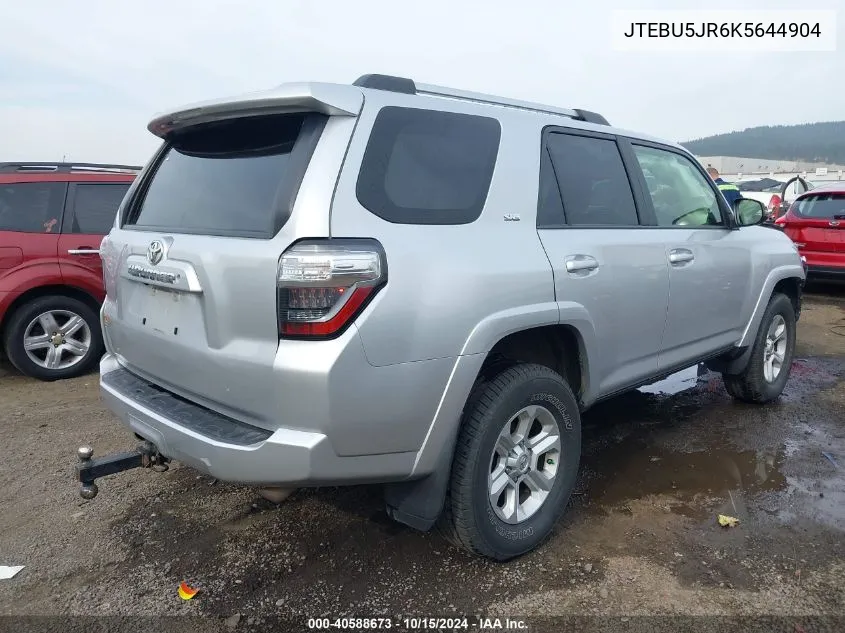 JTEBU5JR6K5644904 2019 Toyota 4Runner Sr5 Premium