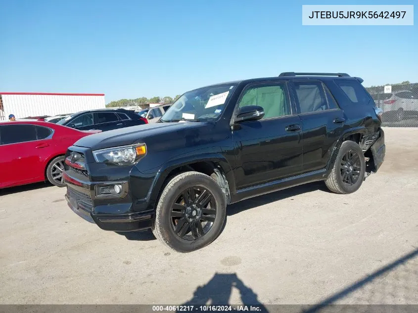 2019 Toyota 4Runner Limited Nightshade VIN: JTEBU5JR9K5642497 Lot: 40612217