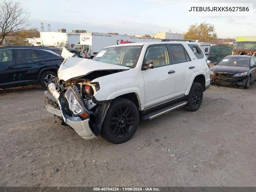 2019 Toyota 4Runner Limited Nightshade VIN: JTEBU5JRXK5627586 Lot: 40784224