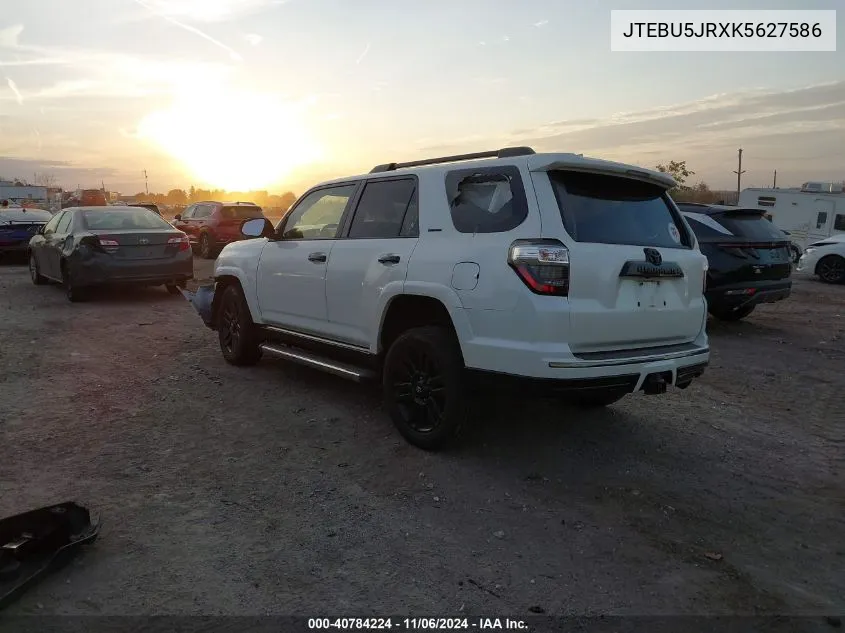 2019 Toyota 4Runner Limited Nightshade VIN: JTEBU5JRXK5627586 Lot: 40784224