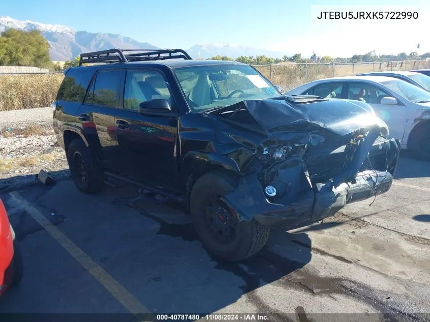 2019 Toyota 4Runner Trd Pro VIN: JTEBU5JRXK5722990 Lot: 40787480